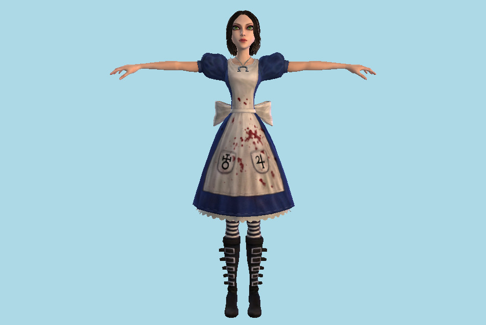AMR - Alice Madness Returns - Alice Wonderland (Hair 3) 3d model