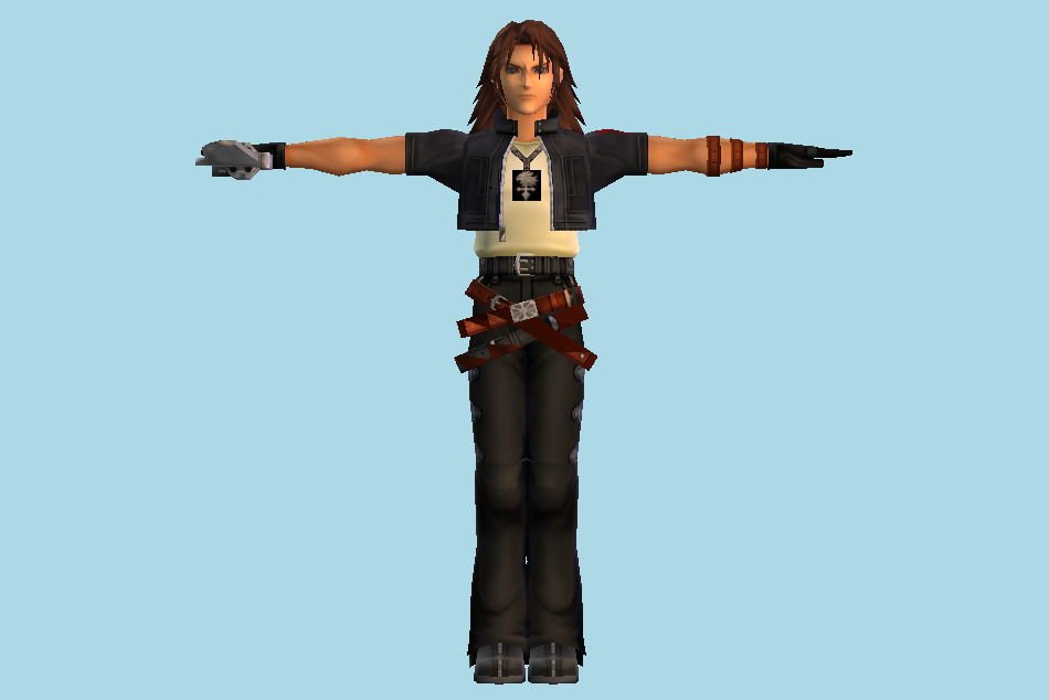 Kingdom Hearts Leon Fantasy Man 3d model