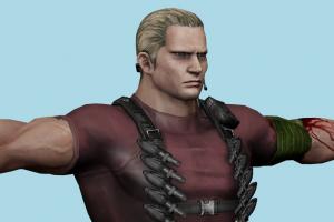 RE Krauser Resident-Evil, RE, resident, evil, man, male, people, xna, characters, rigged
