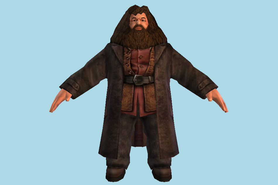 Harry Potter and the Prisoner Of Azkaban Rubeus Hagrid 3d model
