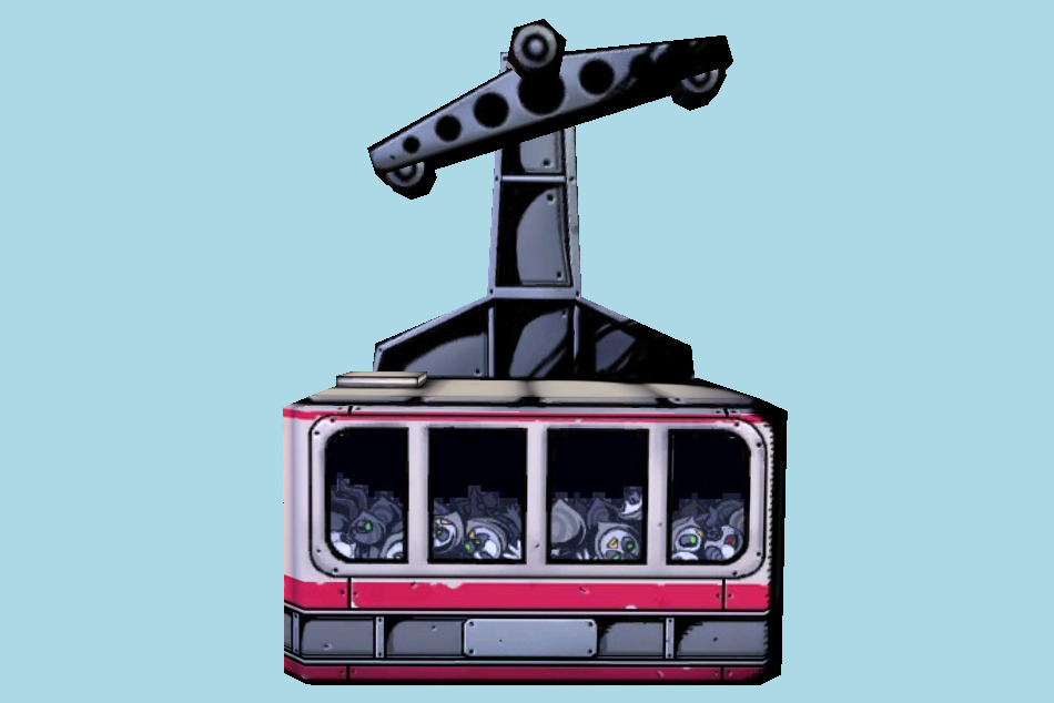 Viewtiful Joe 2 Cable Car - Telefreak Low-poly 3d model