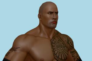WWF the-Rock King-of-Fighters, kof, wwf, wcw, man, male, people, human, xna, characters, rigged