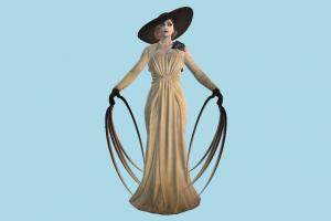 Alcina Dimitrescu Alcina-Dimitrescu, resident-evil, re4, girl, female, woman, people, human, character