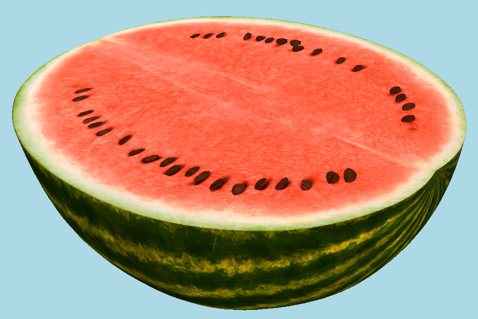 Watermelon Half 3d model