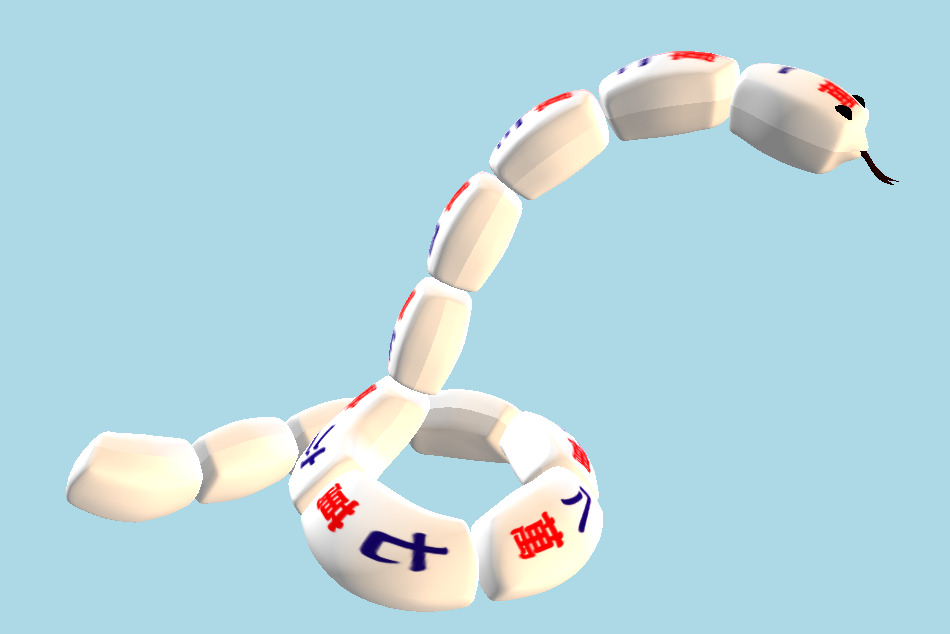 Mahjong Snake 3d model