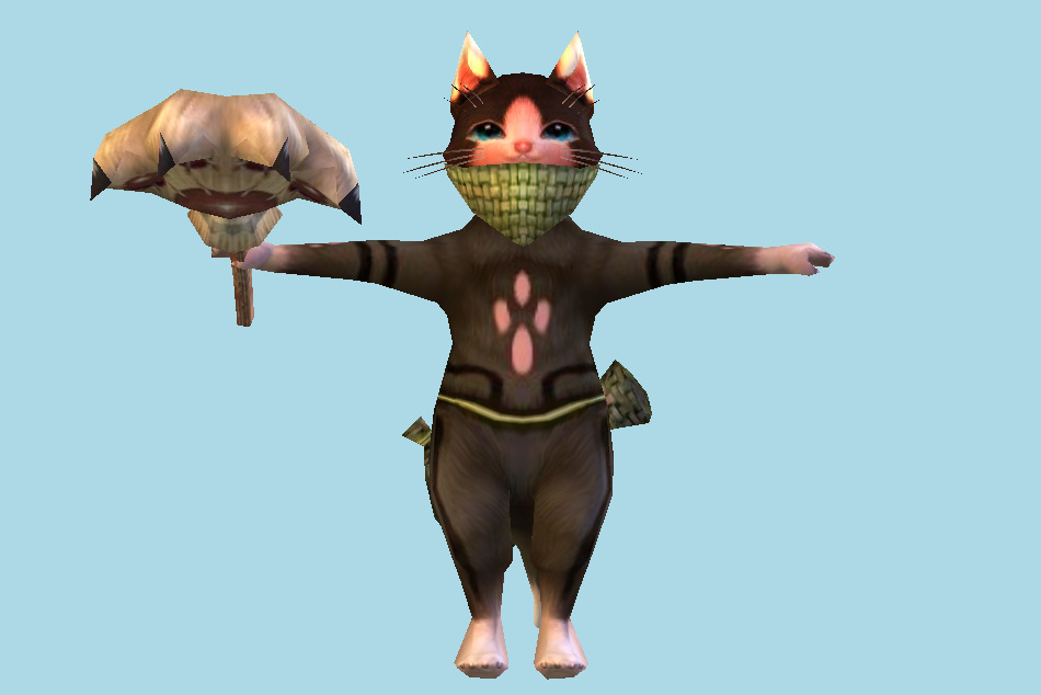 Monster Hunter Tri Melynx Cat 3d model