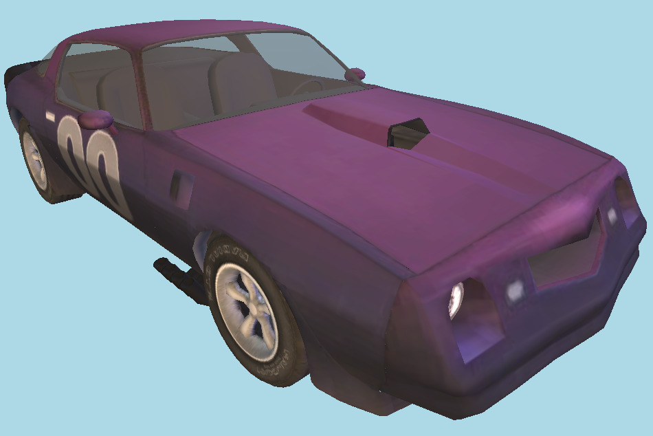 1977 Pontiac Firebird Racing Car 3d model