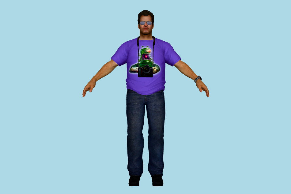 Frank West Uranus Zone T-Shirt 3d model