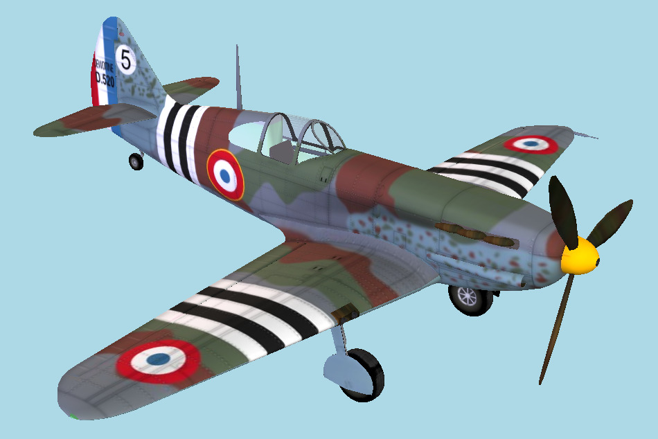 Dewoitine D.520 3d model
