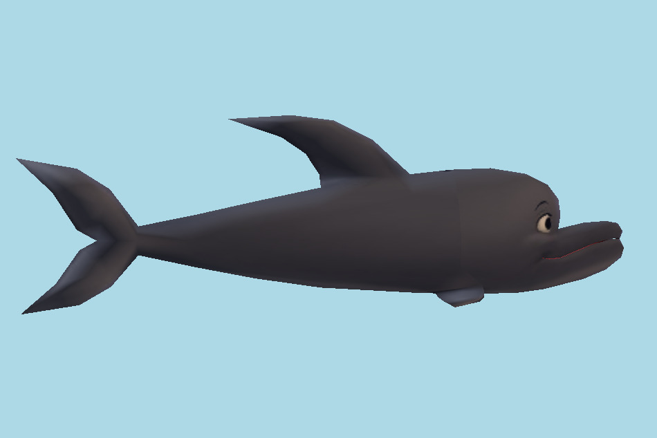 Dolphin Cartoon 3d model
