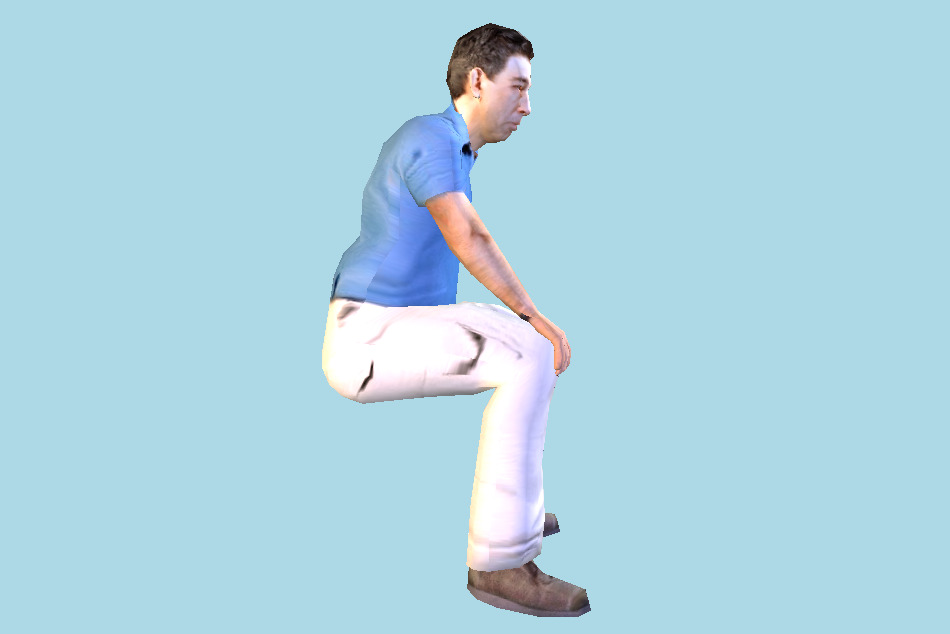 Man Sitting 3d model