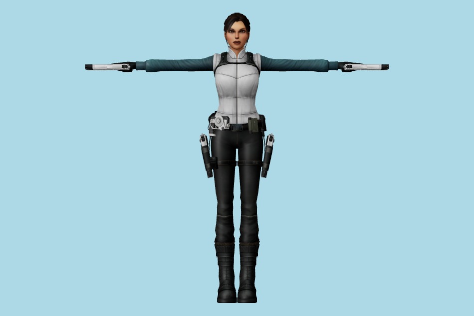 Tomb Raider: Underworld (Wii) - Lara Croft Winter Light 3d model