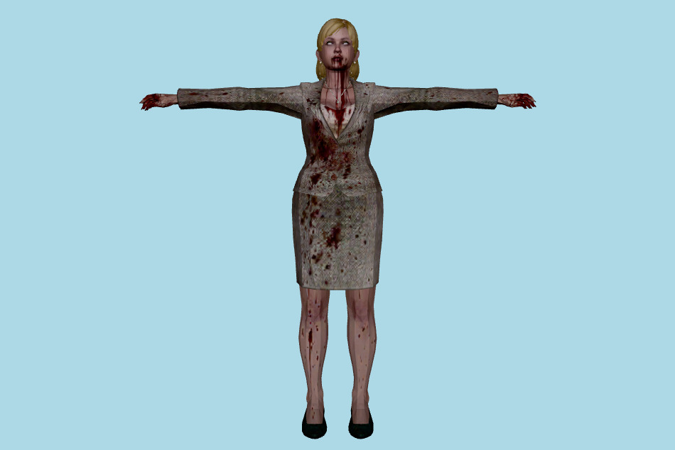 Zombie Girl 3d model