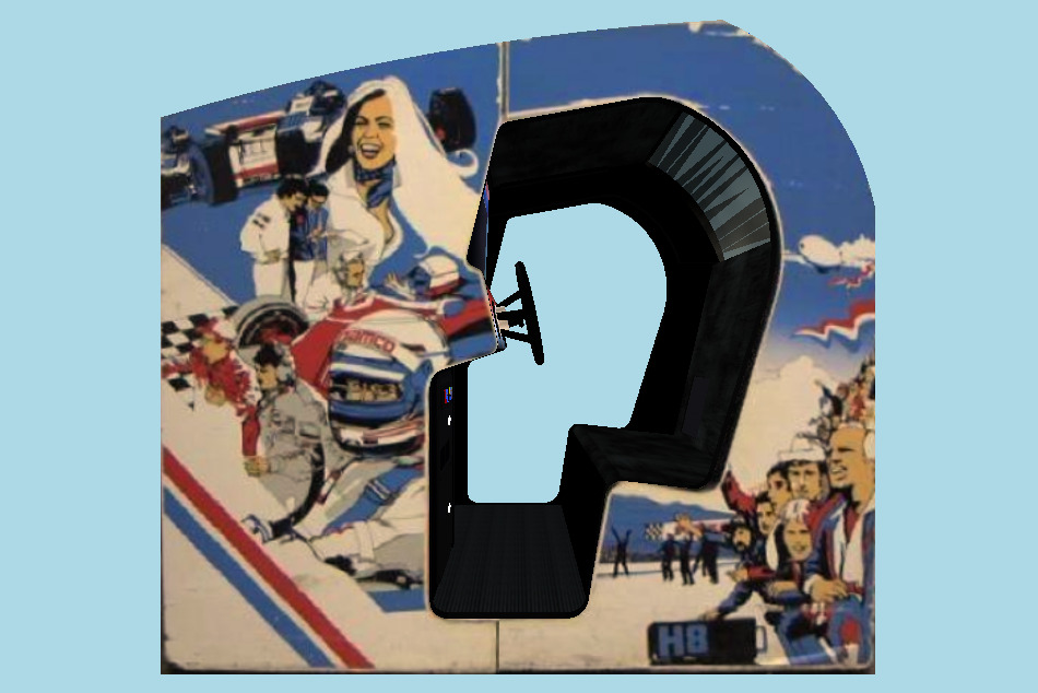 Pole Position 2 Sitdown Arcade Machine 3d model