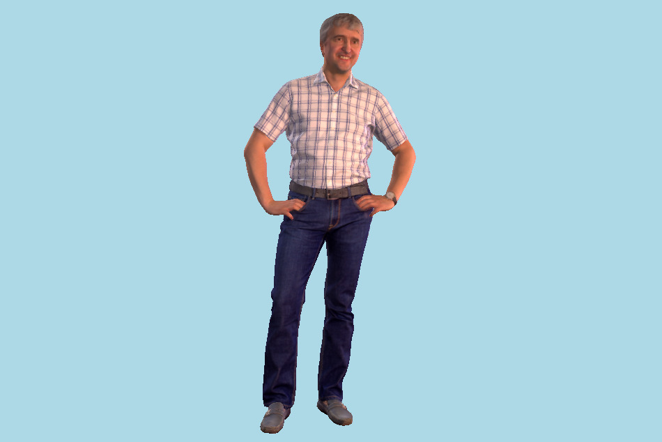 Casual Man Standing 3d model