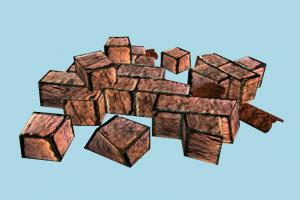 Ruins rubble, ruins, bricks