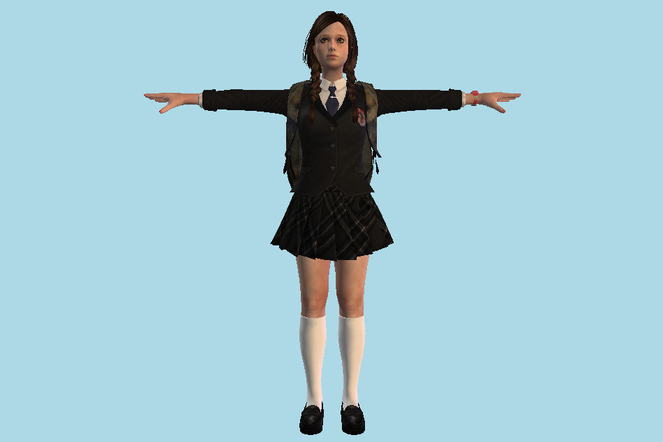 The Last Of Us - Ellie School Girl 3d model