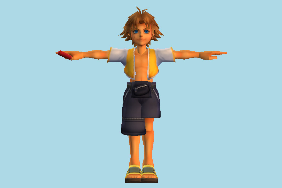 Kingdom Hearts Tidus 3d model