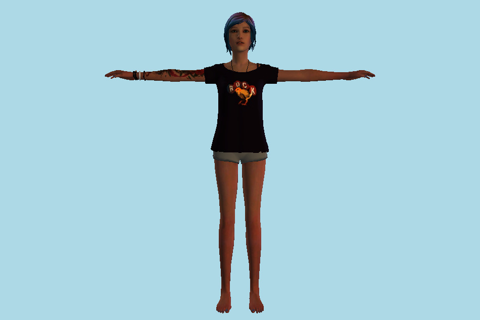 Chloe Price Girl Sleeping Suit 3d model