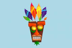 Aku Aku Crash-Bandicoot, crash, bandicoot, toony, cartoon, mask