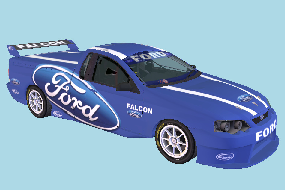 Ford Car Falcon XR8 Racing UTE 3d model