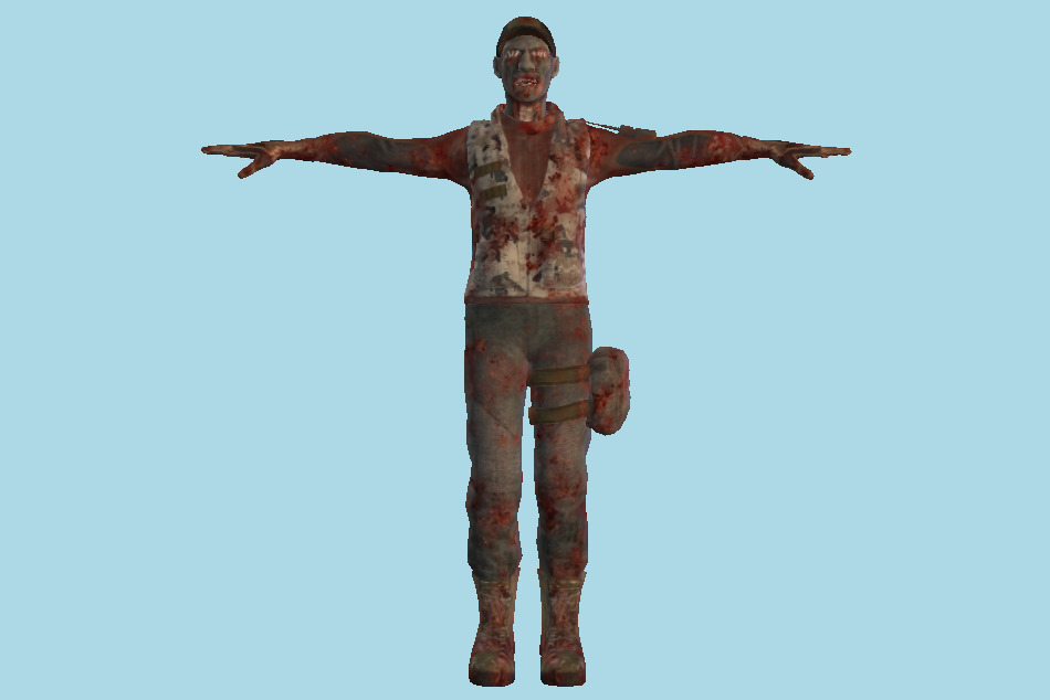 Zombie Man 3d model