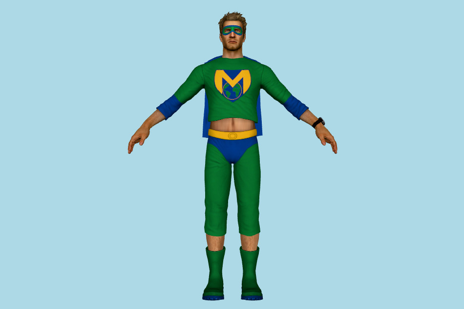 Chuck Greene Kids Super Hero 3d model