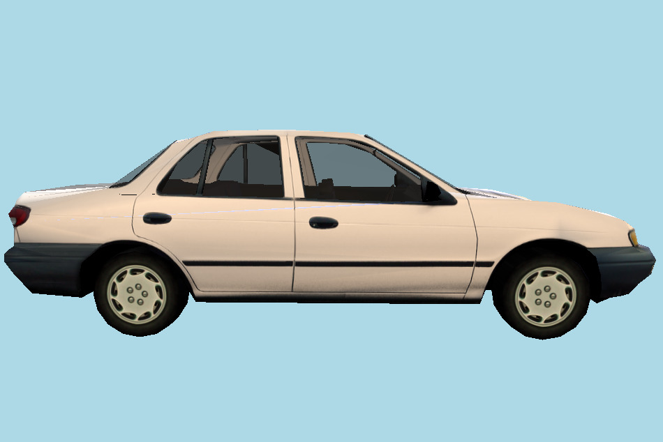 KIA Sedan Car Low-poly 3d model