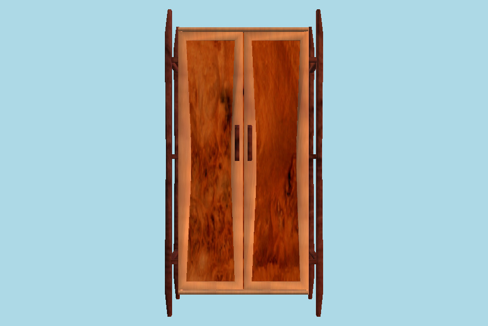 Bedroom Furniture Antique Wooden Wardrobe 3d model