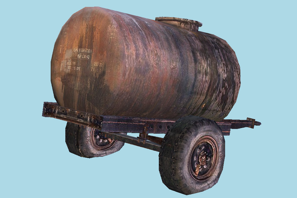 Barrel Trailer 3d model