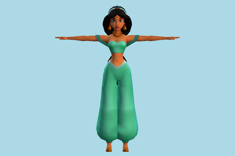 Kingdom Hearts Jasmine 3d model