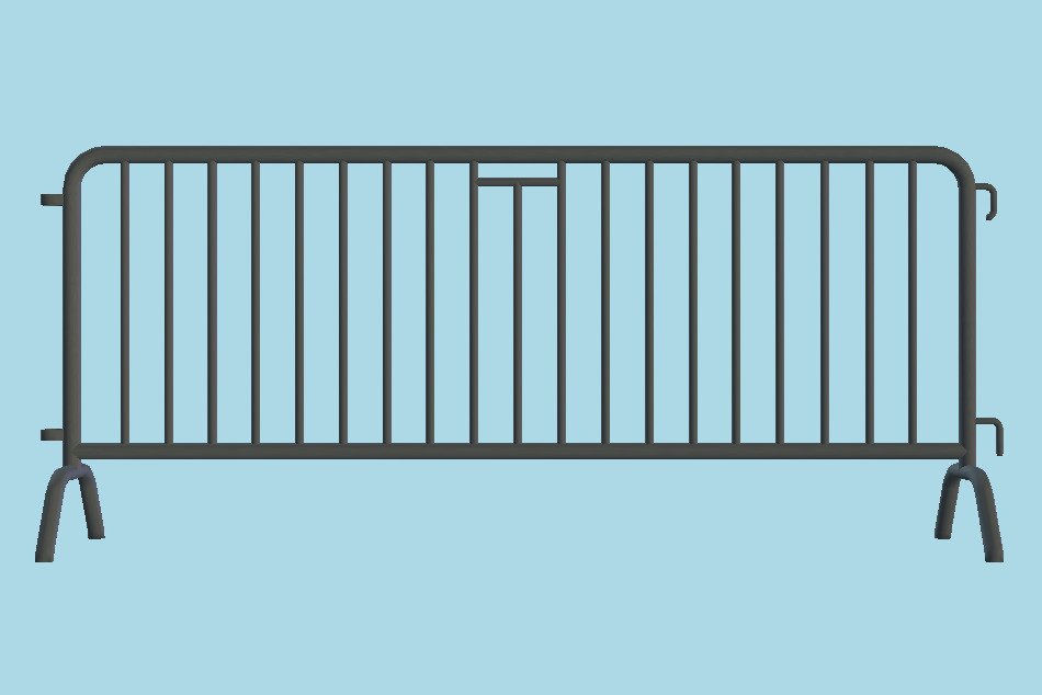 Crush Barrier Fence 3d model