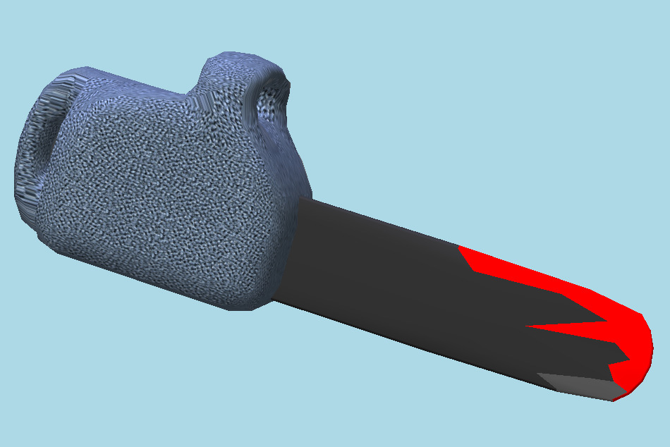 Simple Bloody Chainsaw 3d model