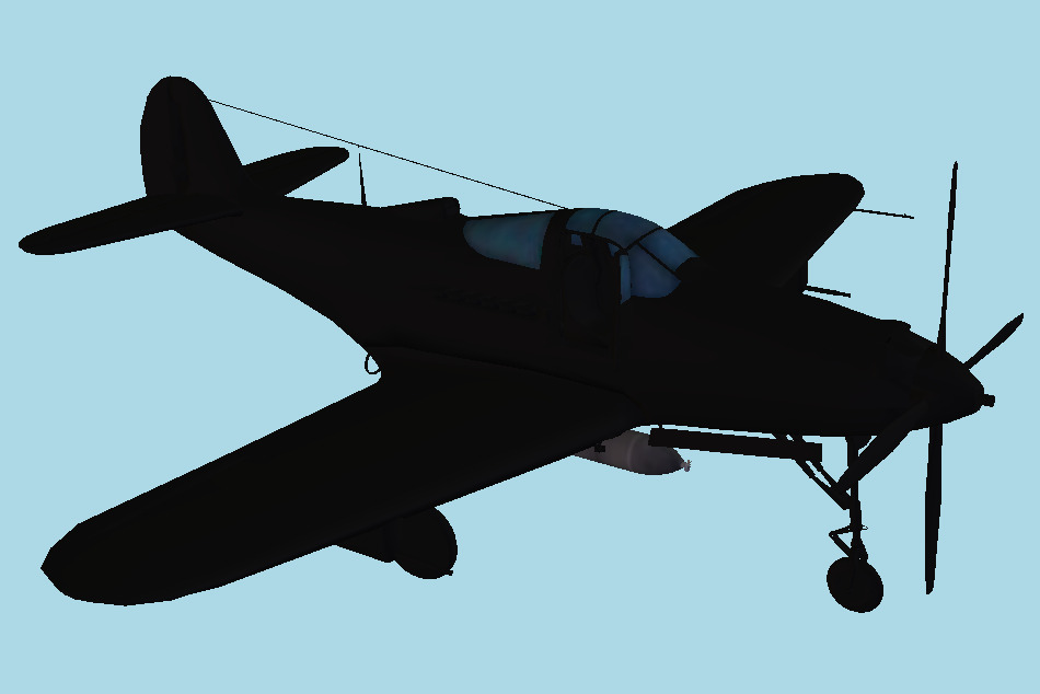 Russian WW 2 p 39 Airacobra 3d model
