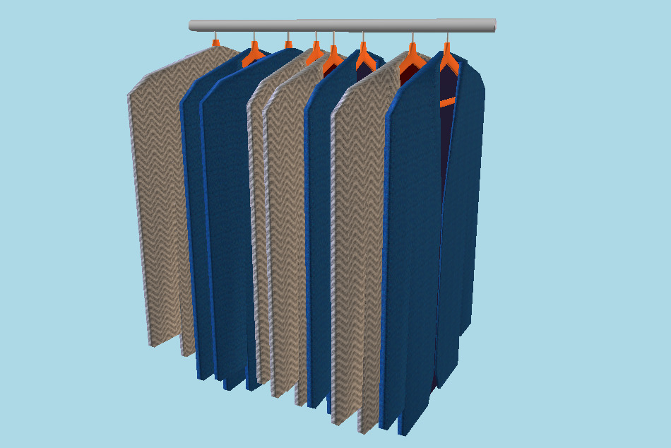 Suits Racked 3d model