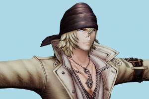 Snow final-fantasy, final, fantasy, male, man, people, human, xna, characters, rigged