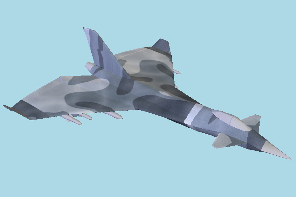 Jetfighter Skyfighter Military Aircraft 3d model