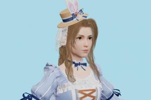 FFVII Aerith Final-Fantasy, ffvii, Aerith, final, fantasy, female, girl, woman, people, xna, characters, animated