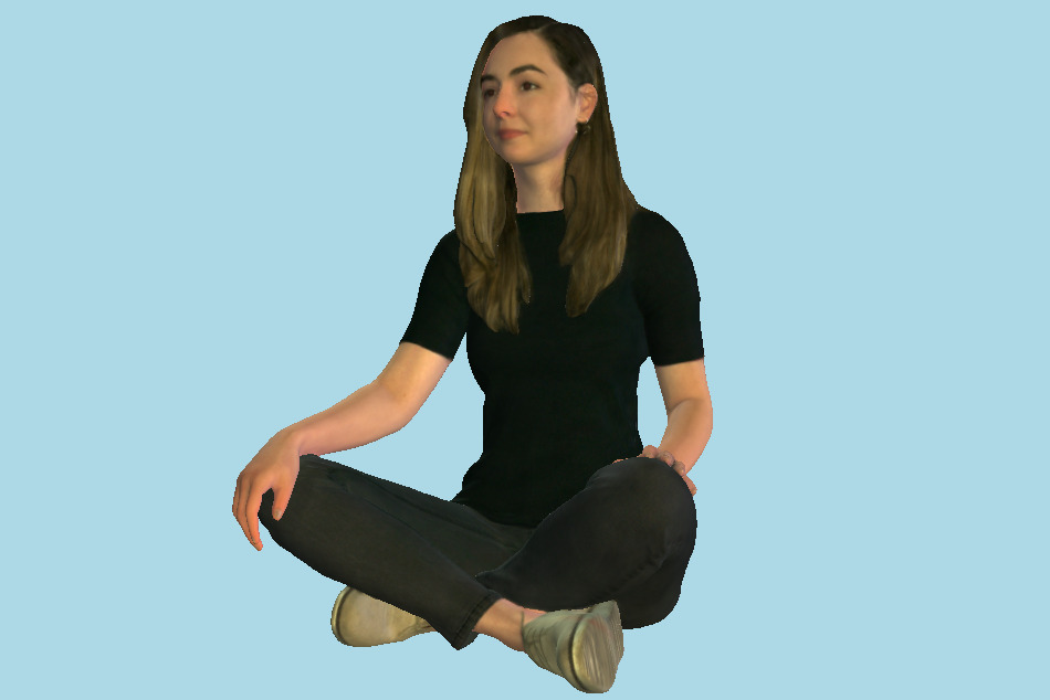 Woman Sitting 3d model