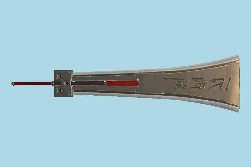 Final Fantasy 7 Remake - FFVII Cloud Strife Weapon Sword 3d model