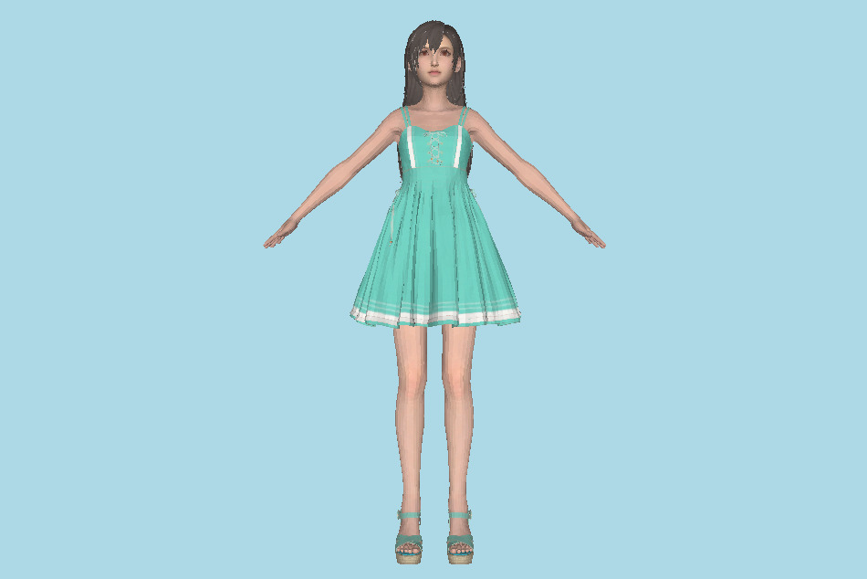 Final Fantasy 7 Remake - FFVII Tifa Teen 3d model