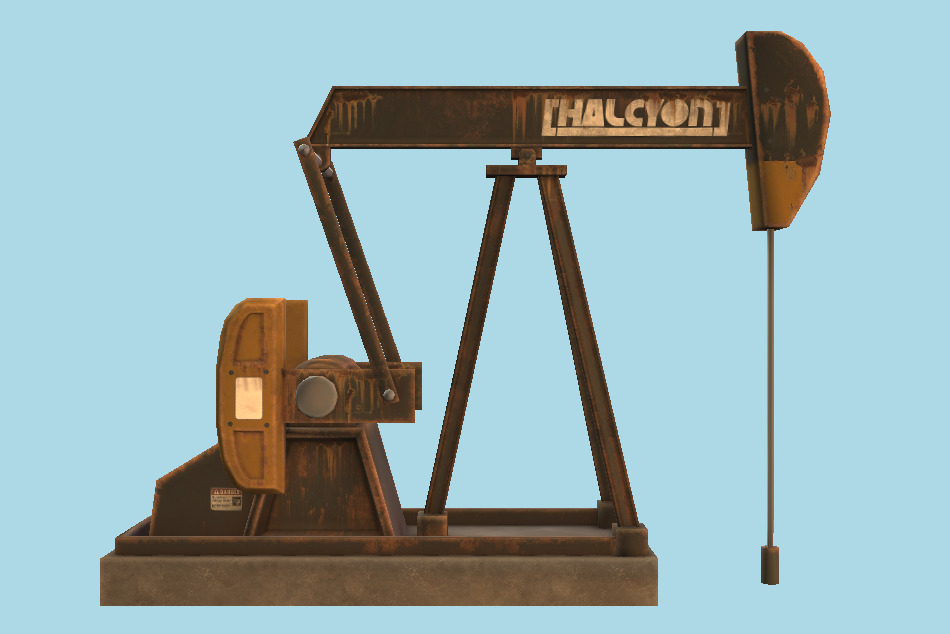 Mining Pump Jack 3d model