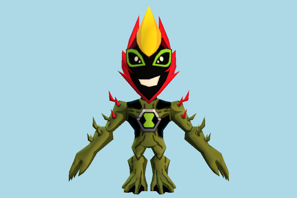 Vilgax FusionFall SwampFire Nano 3d model
