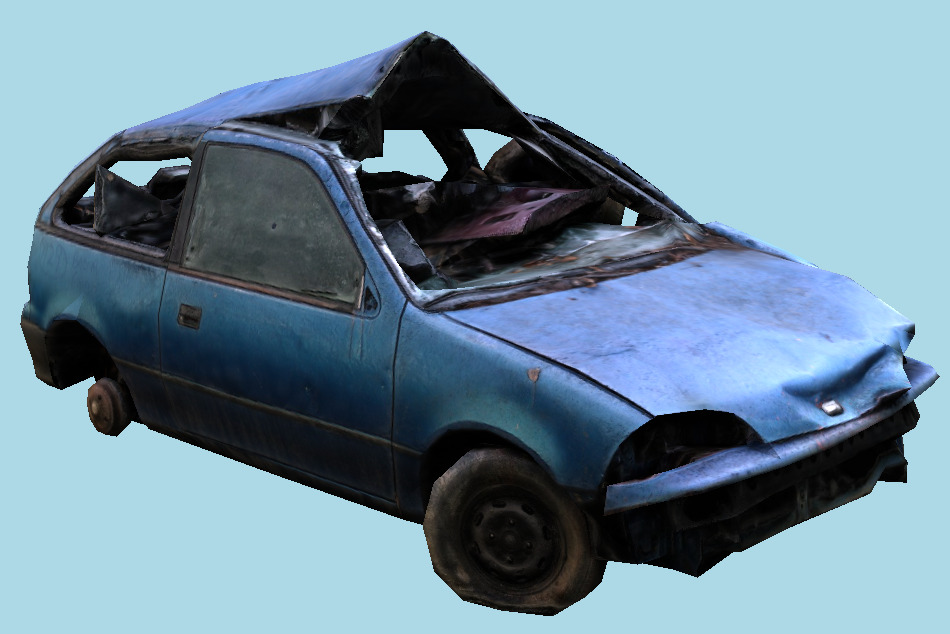 Wrecked Car 3d model