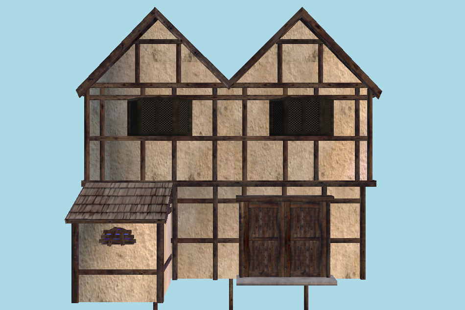 Modular Medieval House 3d model
