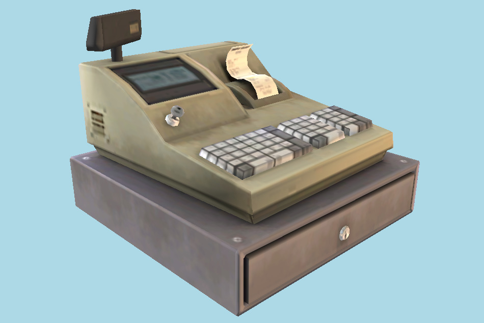 Cashier Register 3d model