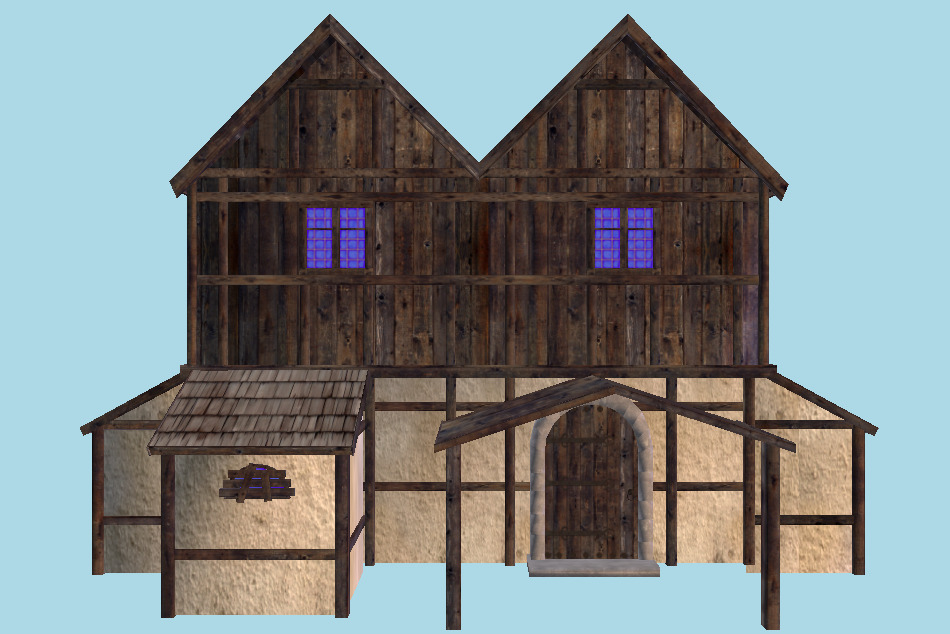Modular Medieval House 3d model