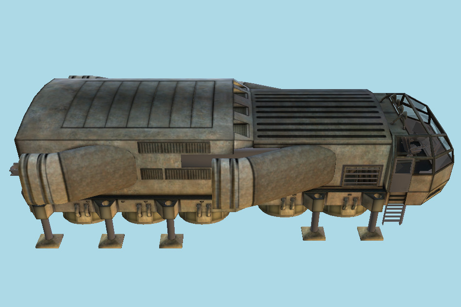 Futuristic Freighter 3d model