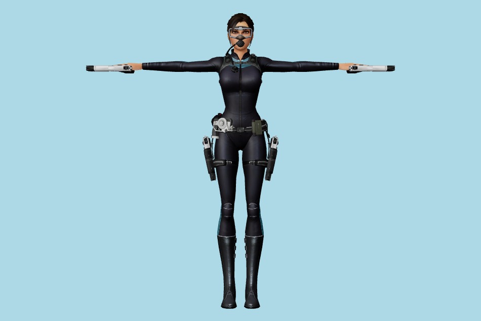 Tomb Raider: Underworld (Wii) - Lara Croft Drysuit 3d model