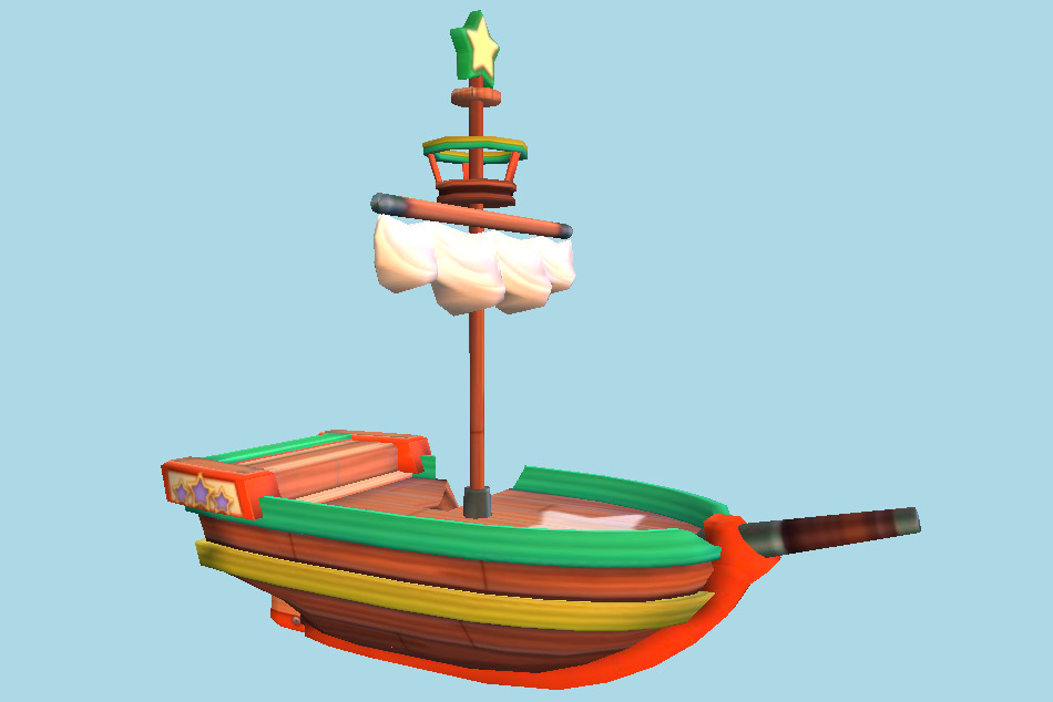 Mario Party 6 Blooper Scooper Ship 3d model